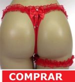 0C- Conjunto Calcinha + persex Vermelha Básica