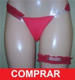 Conjunto Calcinha + persex Vermelha Metal